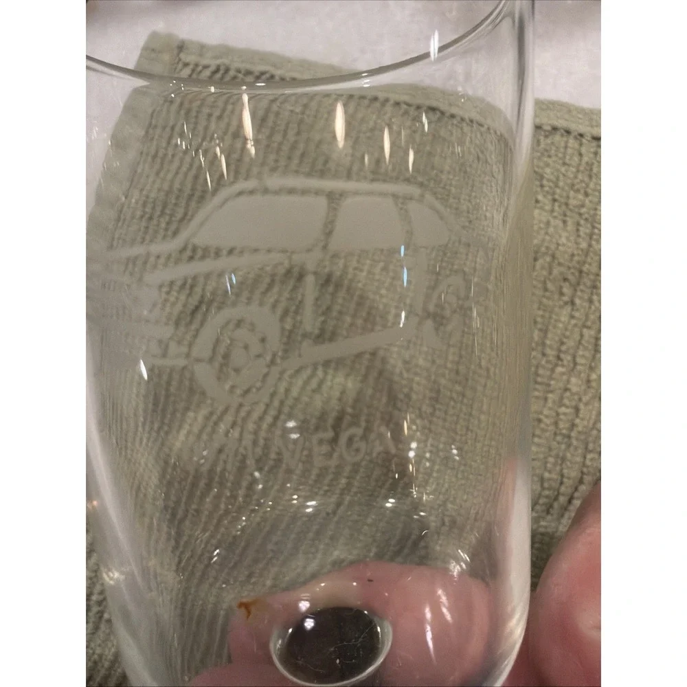 Set Of 8 Vtg Federal Glass Nordic Barware  With Etched Classic Car &2 Server0051